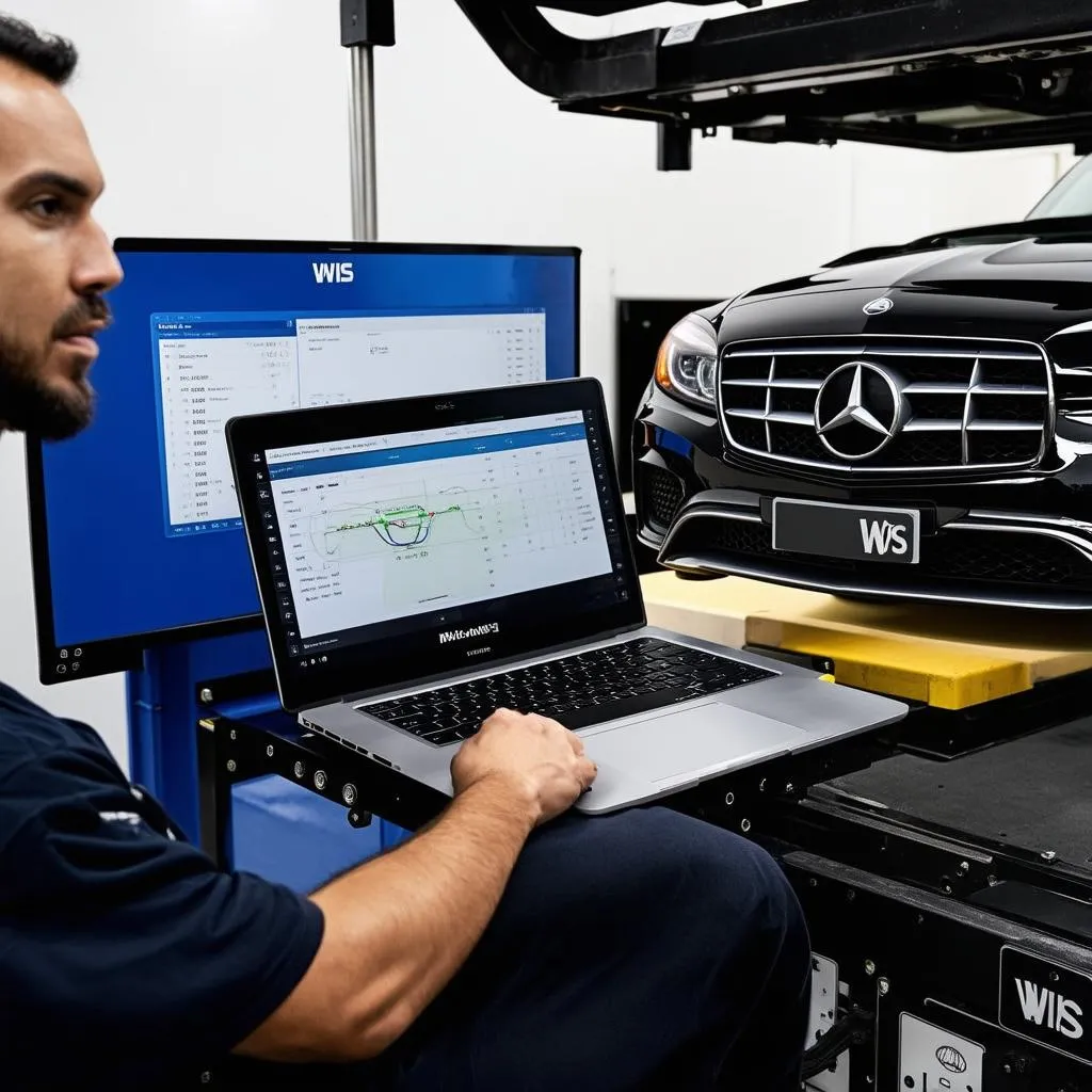 Mechanic Using WIS MB Software