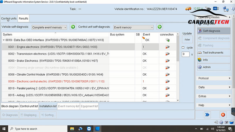 Odis Software Version 23.0.1 Functions