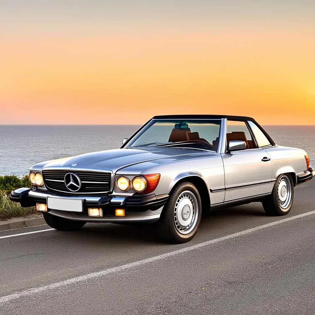 classic car, Mercedes-Benz 450SL, vintage car