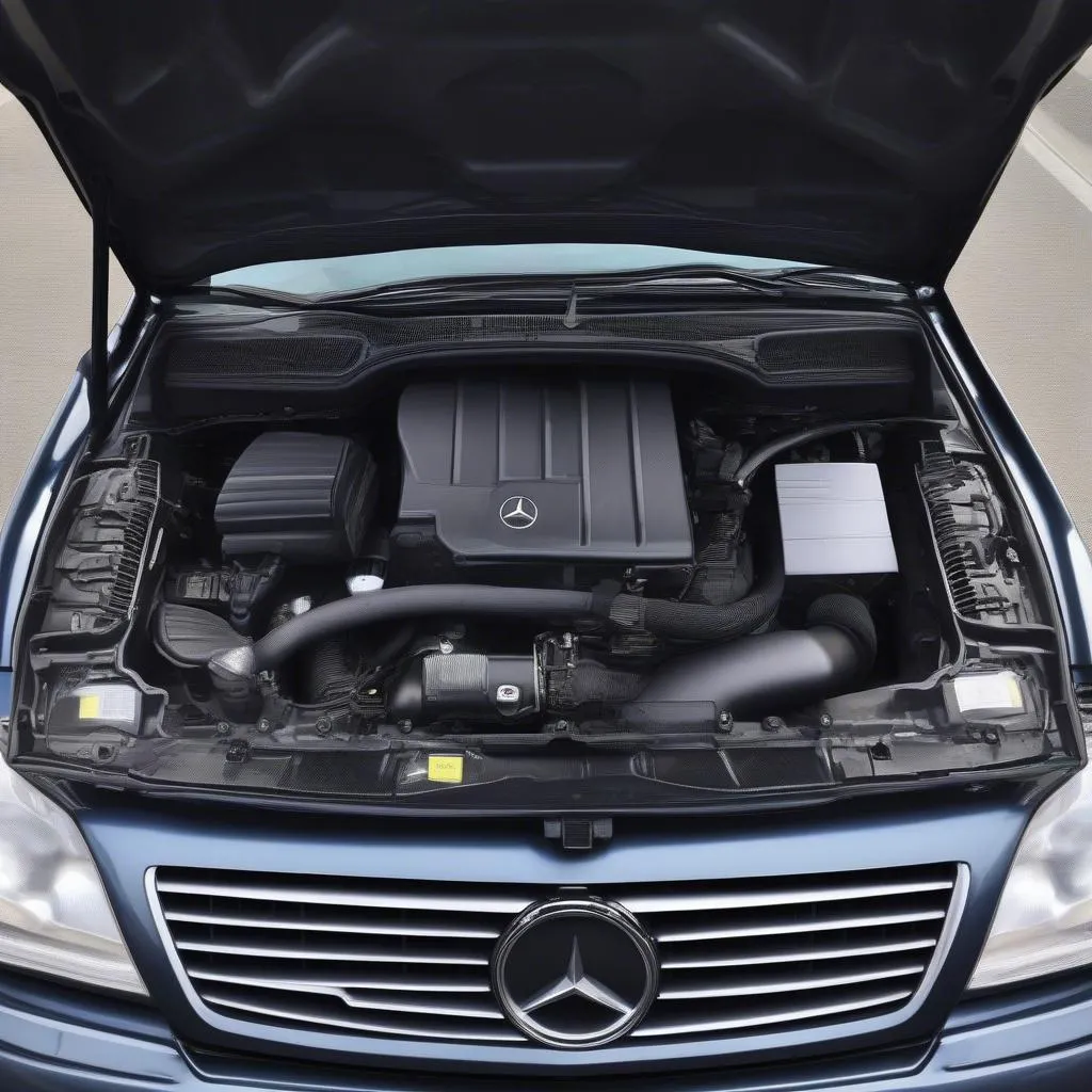 Engine Bay of a 2000 Mercedes ML320