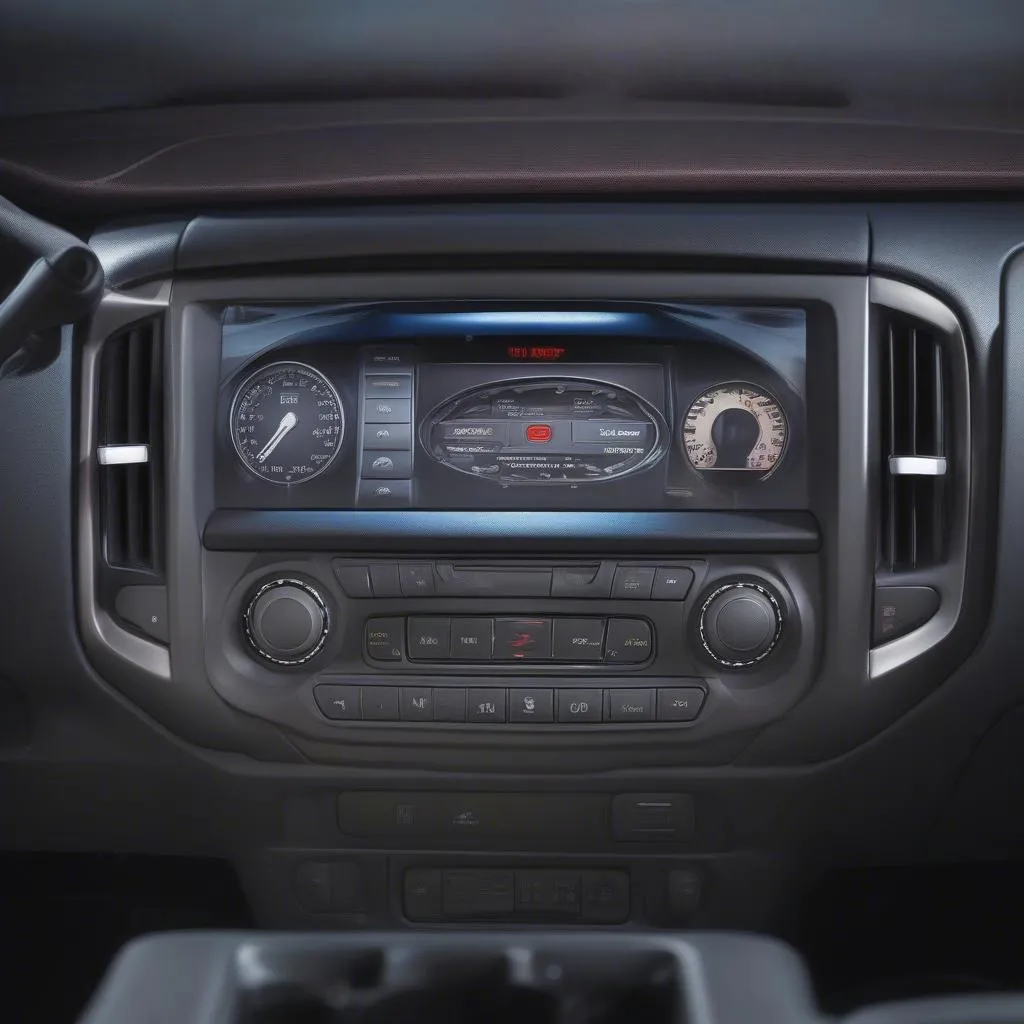 2007 Chevy Silverado Dashboard with Illuminated Security Light