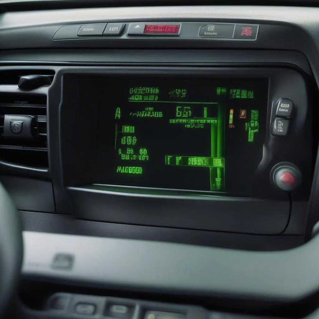 Dashboard view of a 2008 Honda Civic with the green key immobilizer indicator flashing rapidly