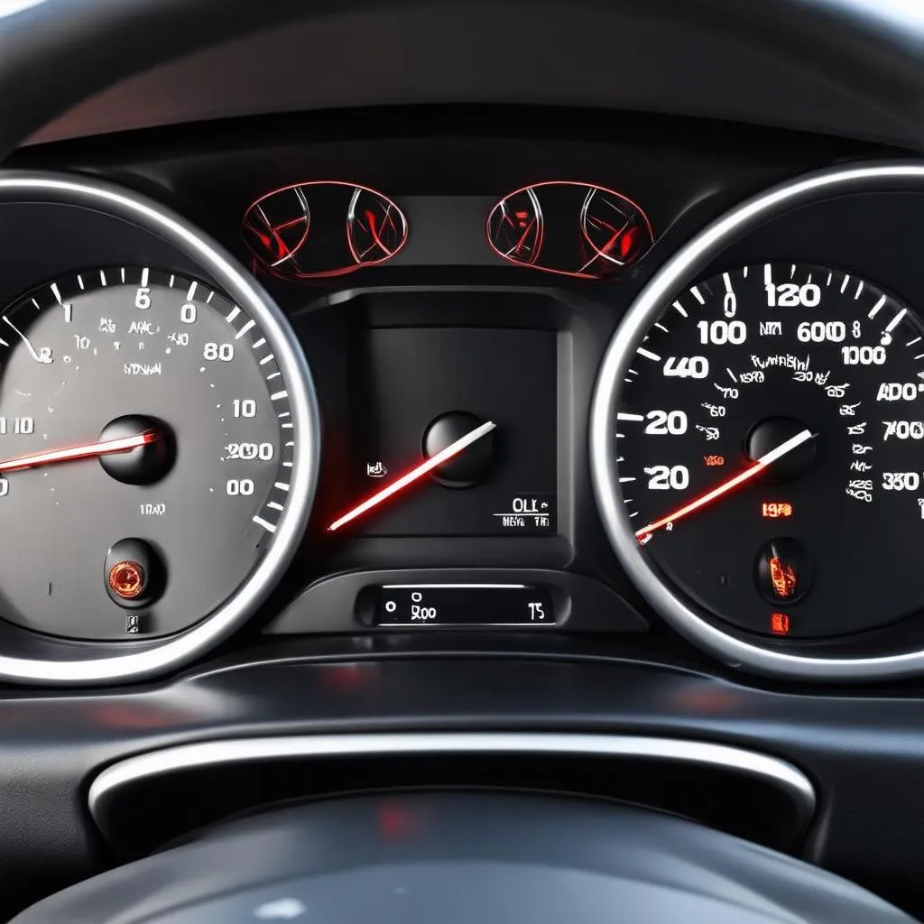 Car Dashboard with Speedometer