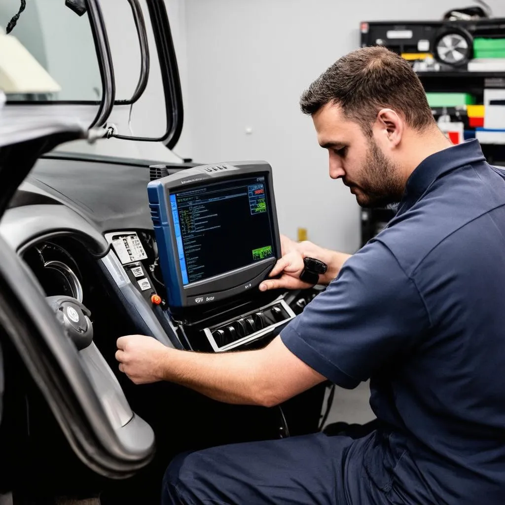 Mechanic using VCDS