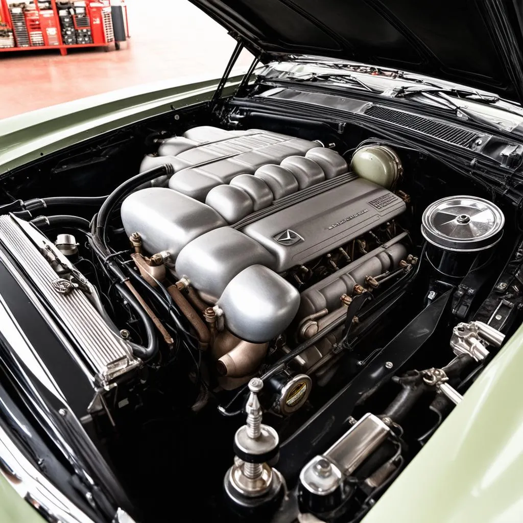 Mercedes 190SL Engine Bay