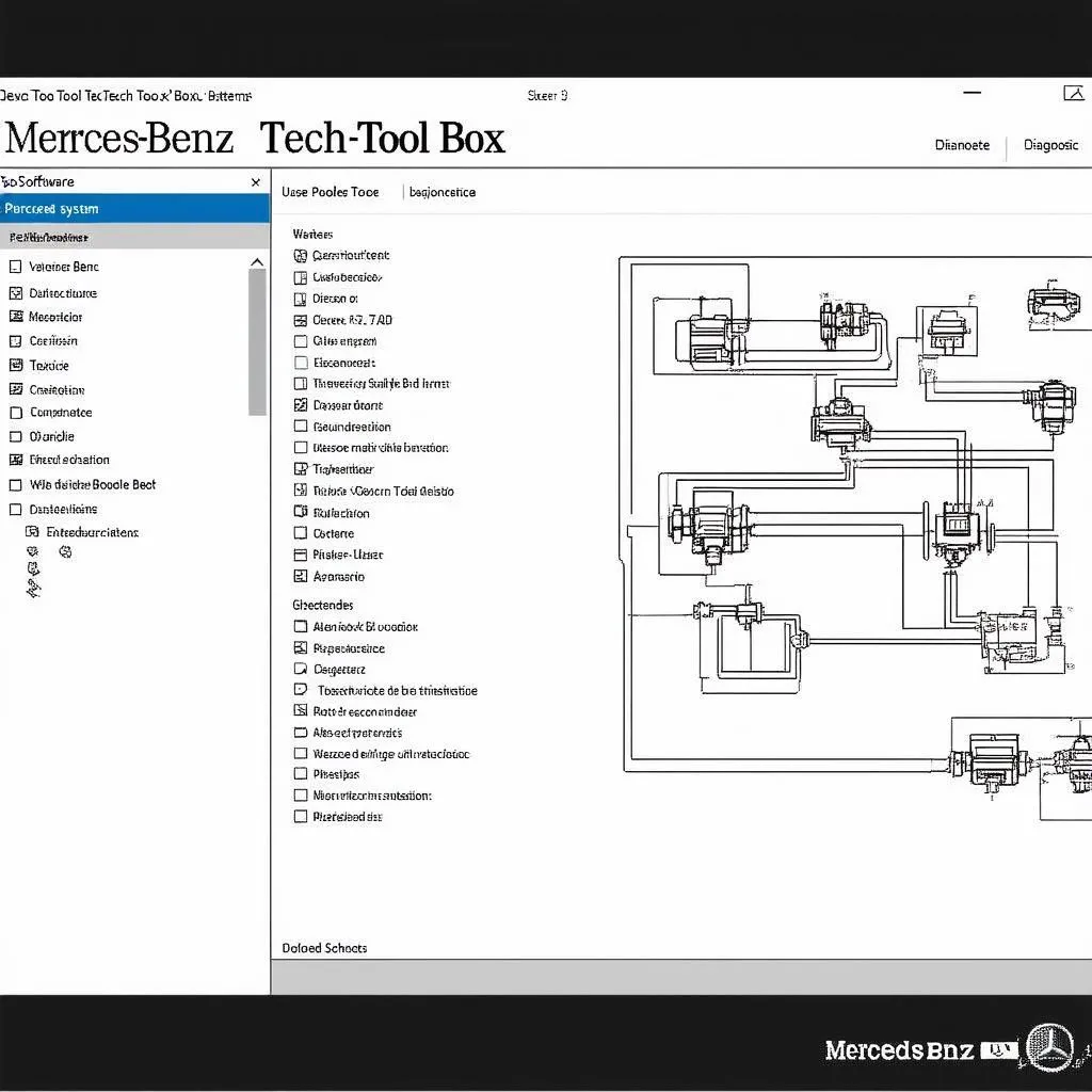 Mercedes-Benz Tech Tool Box software interface