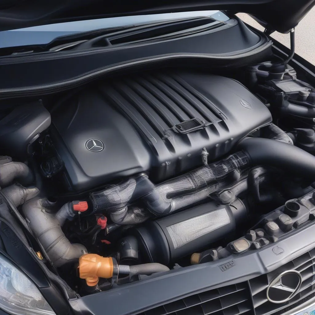 Mercedes S320 Engine Bay