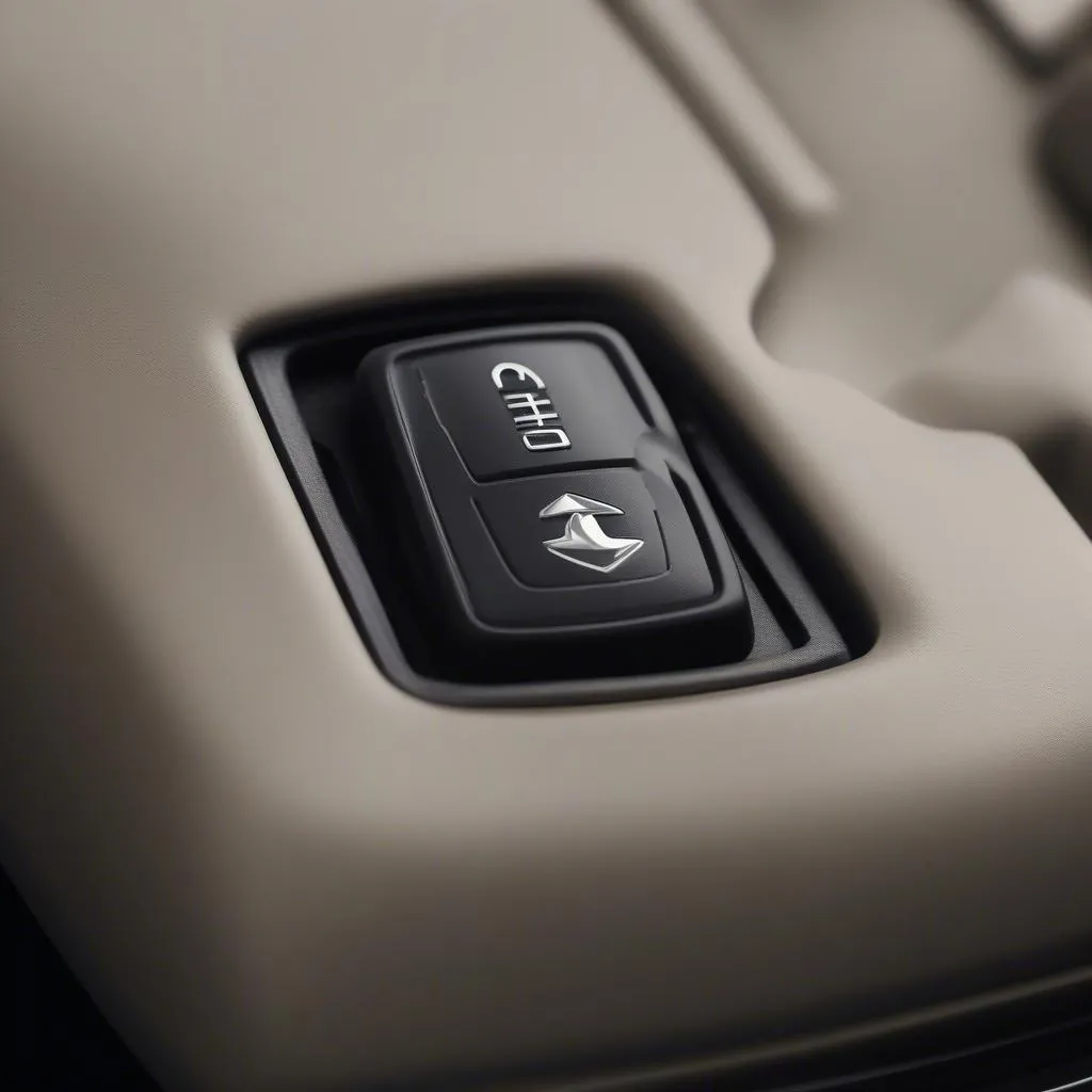 Close-up image of an Acura MDX key fob