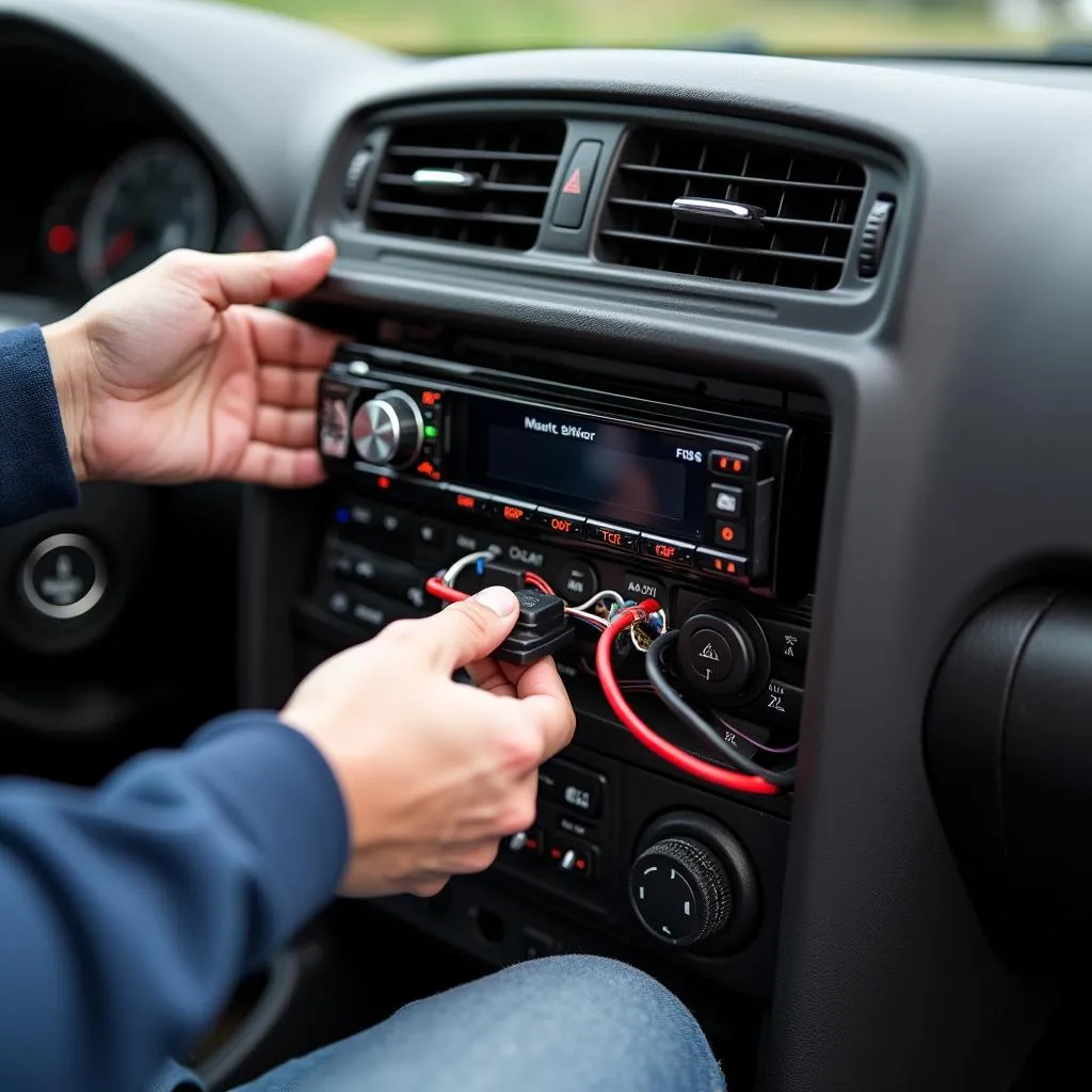 Aftermarket car radio installation