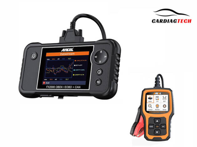 Combo ANCEL FX2000 OBDII Scanner & AD410 Pro Battery Tester