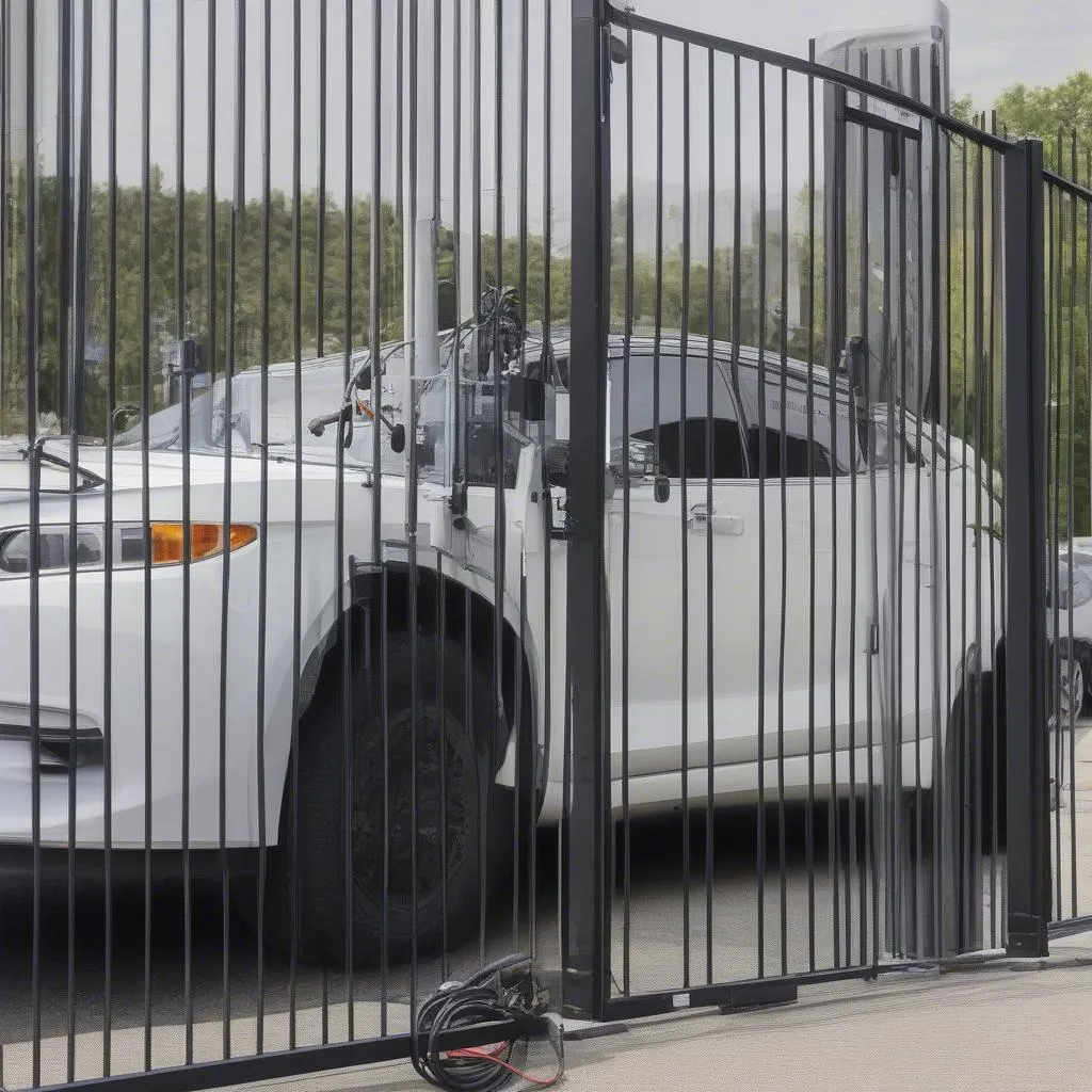 Anti-theft gate installation