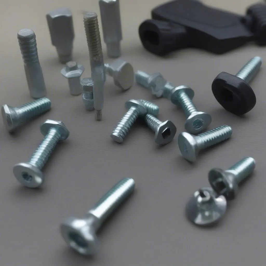 Anti-theft license plate screws with a special removal tool