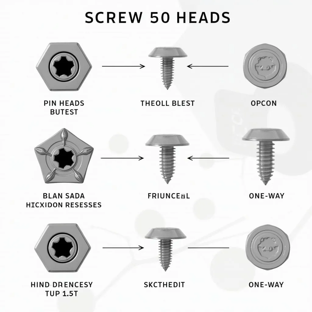 Types of Anti-theft License Plate Screws