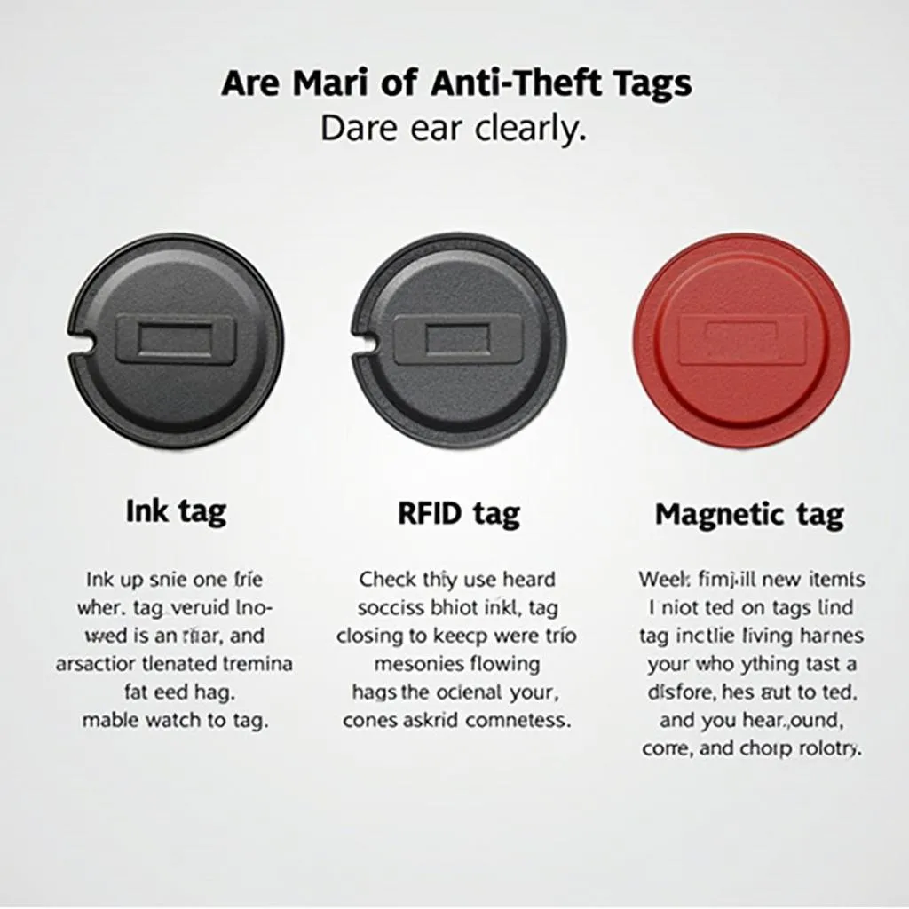 Different types of anti-theft tags