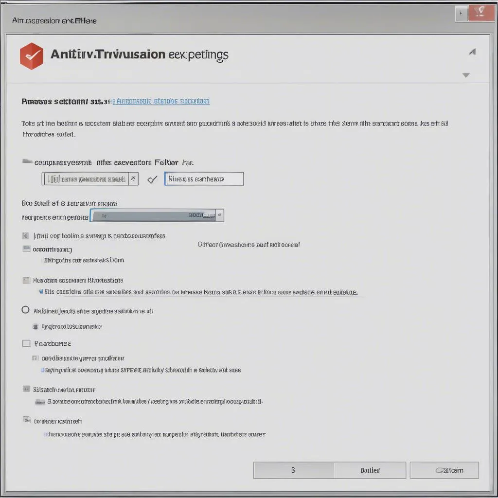 Antivirus Software Settings