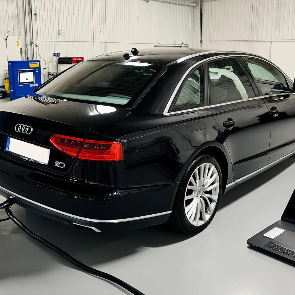 Audi A8 connected to VCDS software