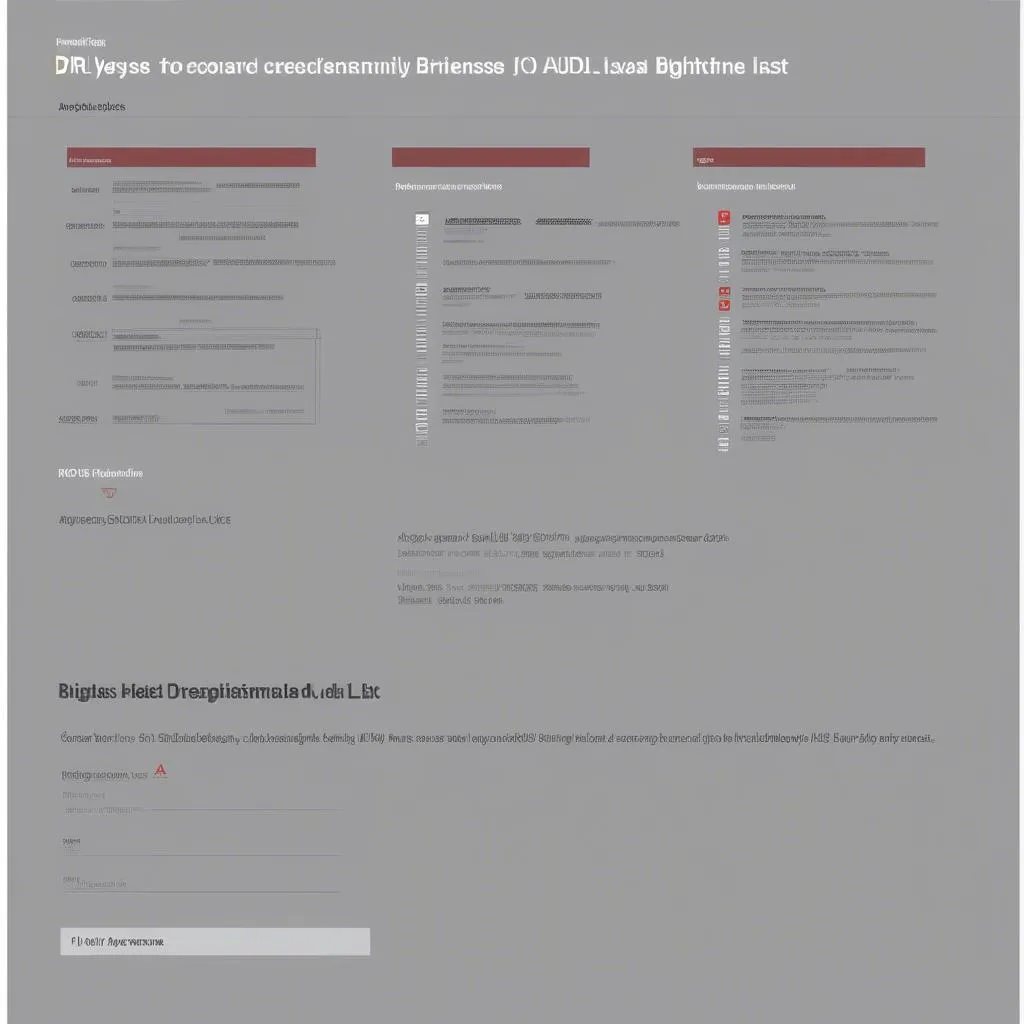 Audi DRL Brightness Coding List