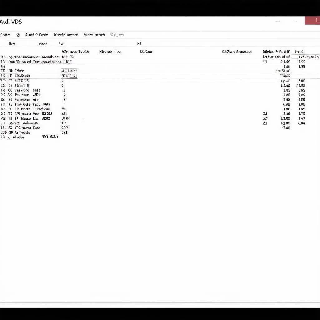 Audi VCDS software screenshot