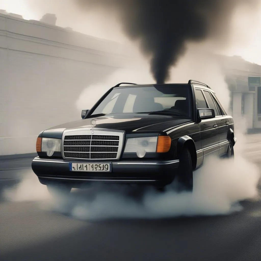 Black Smoke Mercedes Exhaust