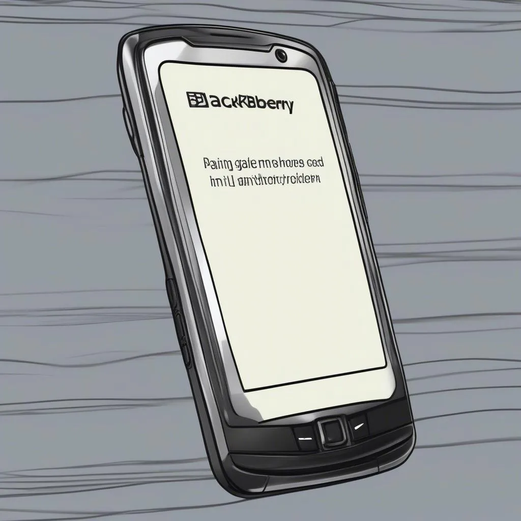 Blackberry phone displaying anti-theft lock screen