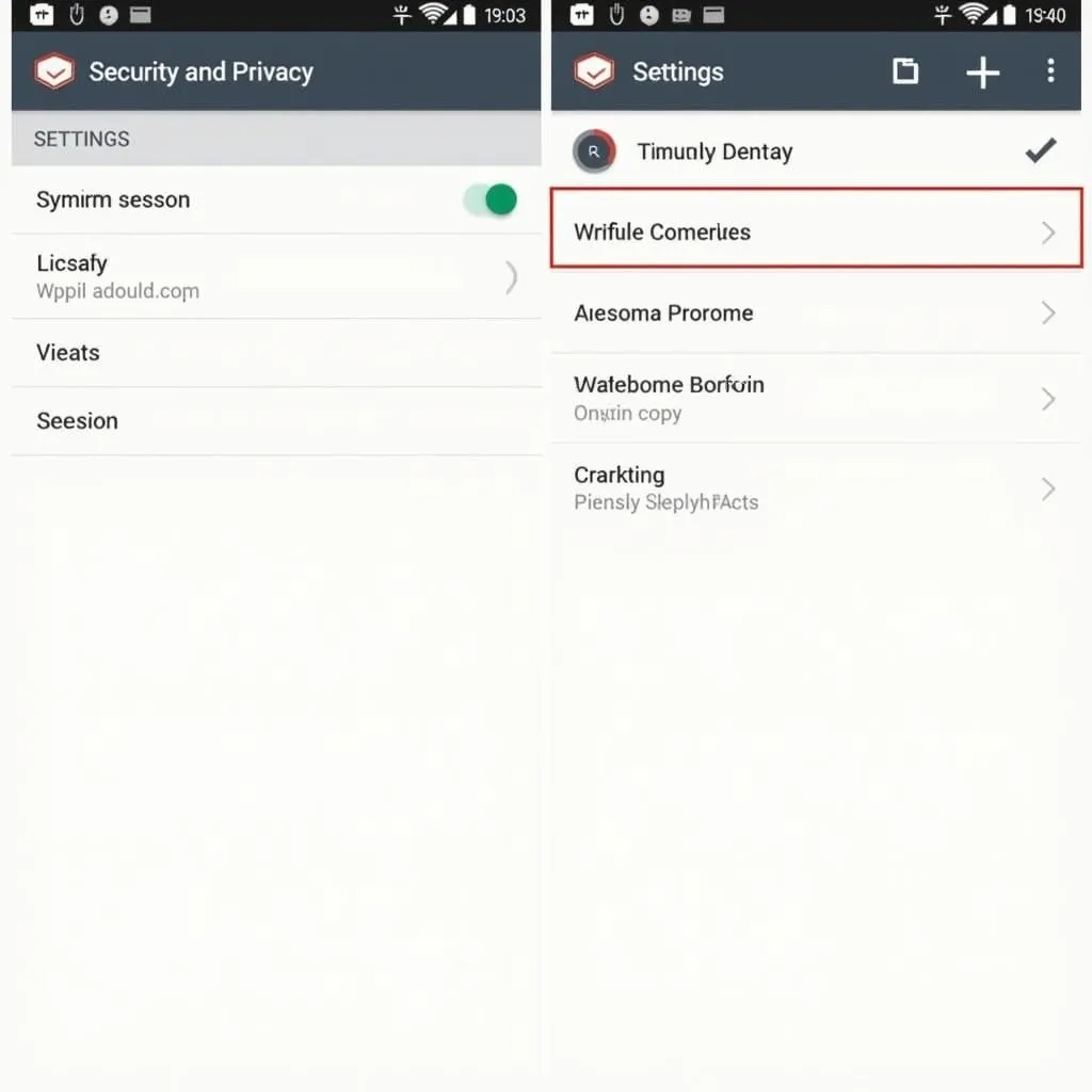 Blackberry Passport Settings Page