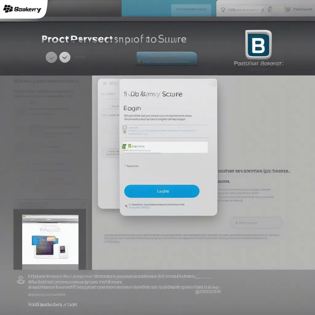 Blackberry Protect website interface