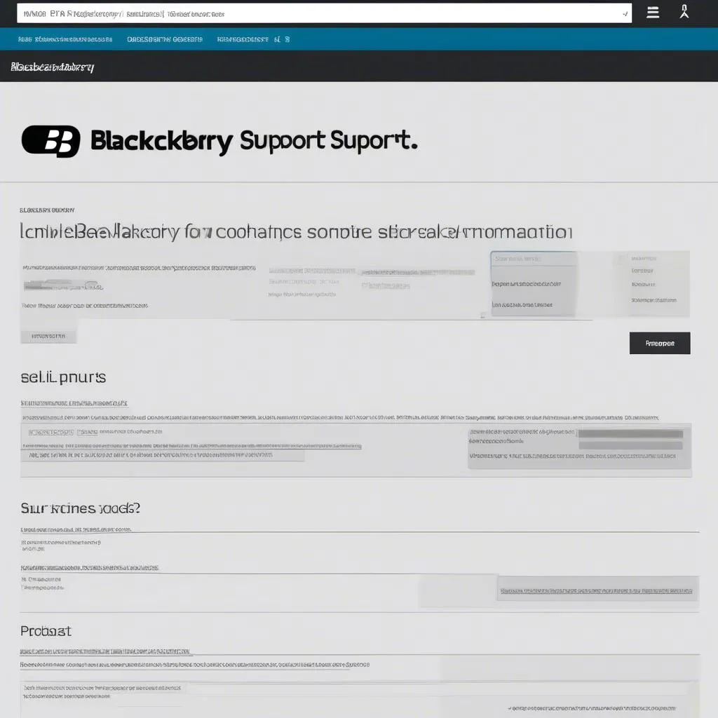 Blackberry Support Website