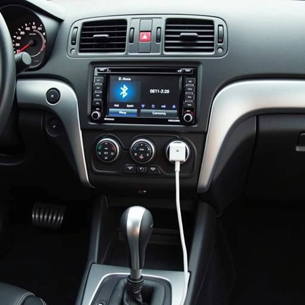 Bluetooth Adapter Kit Installed in Car