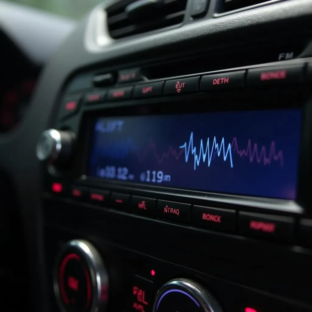 Car Radio with Static Noise