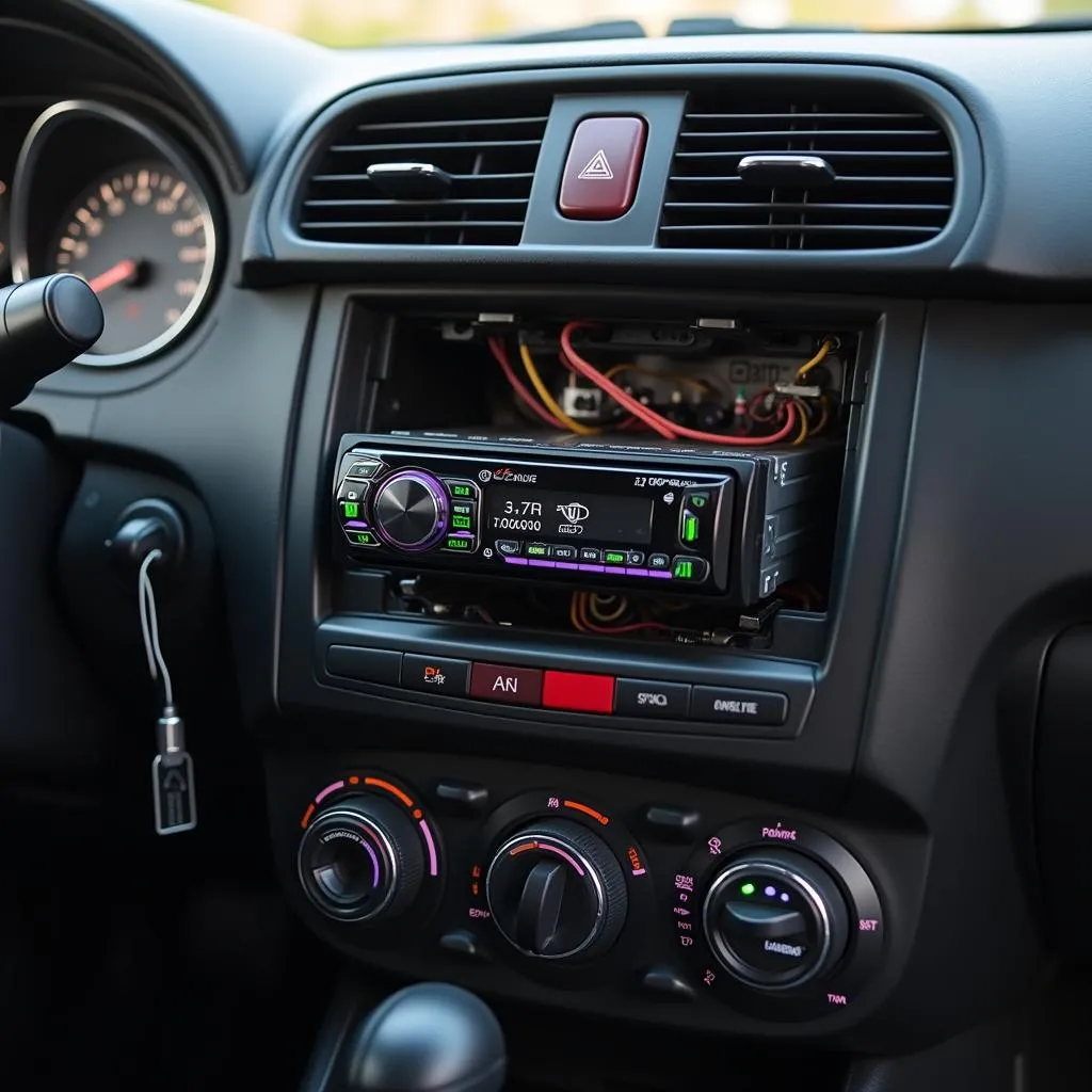 Car audio system with Bluetooth radio installation