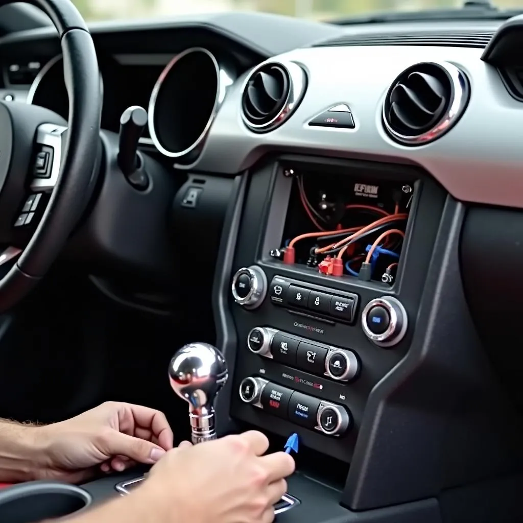 Car Alarm Installation in a Ford Mustang