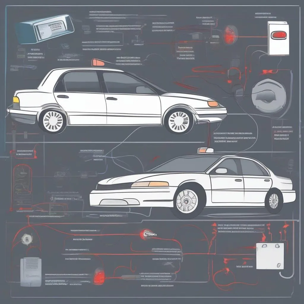 Car alarm system with remote control