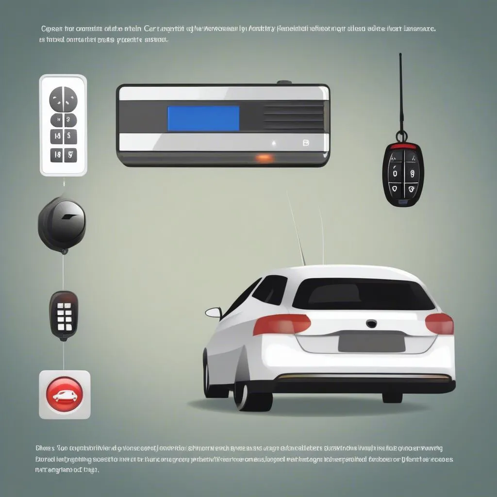 Car alarm system with remote control