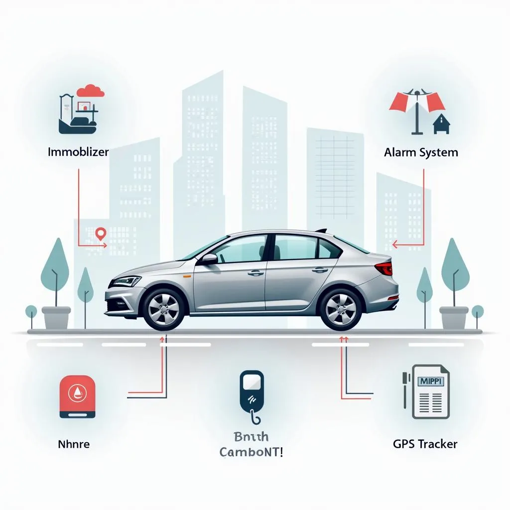 Car anti-theft system diagram