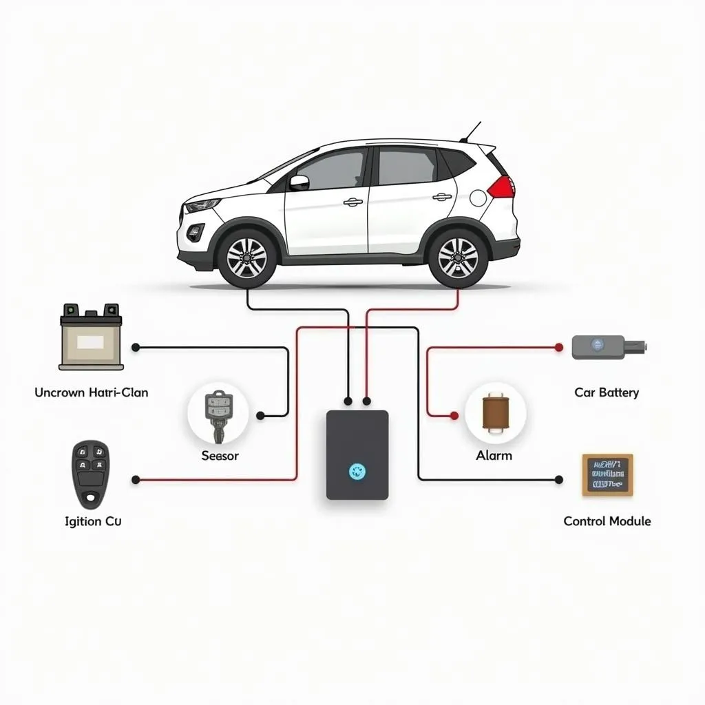 Car anti-theft system components