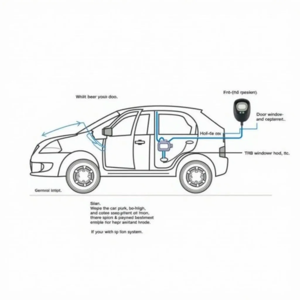 Car Anti-theft System Components Diagram