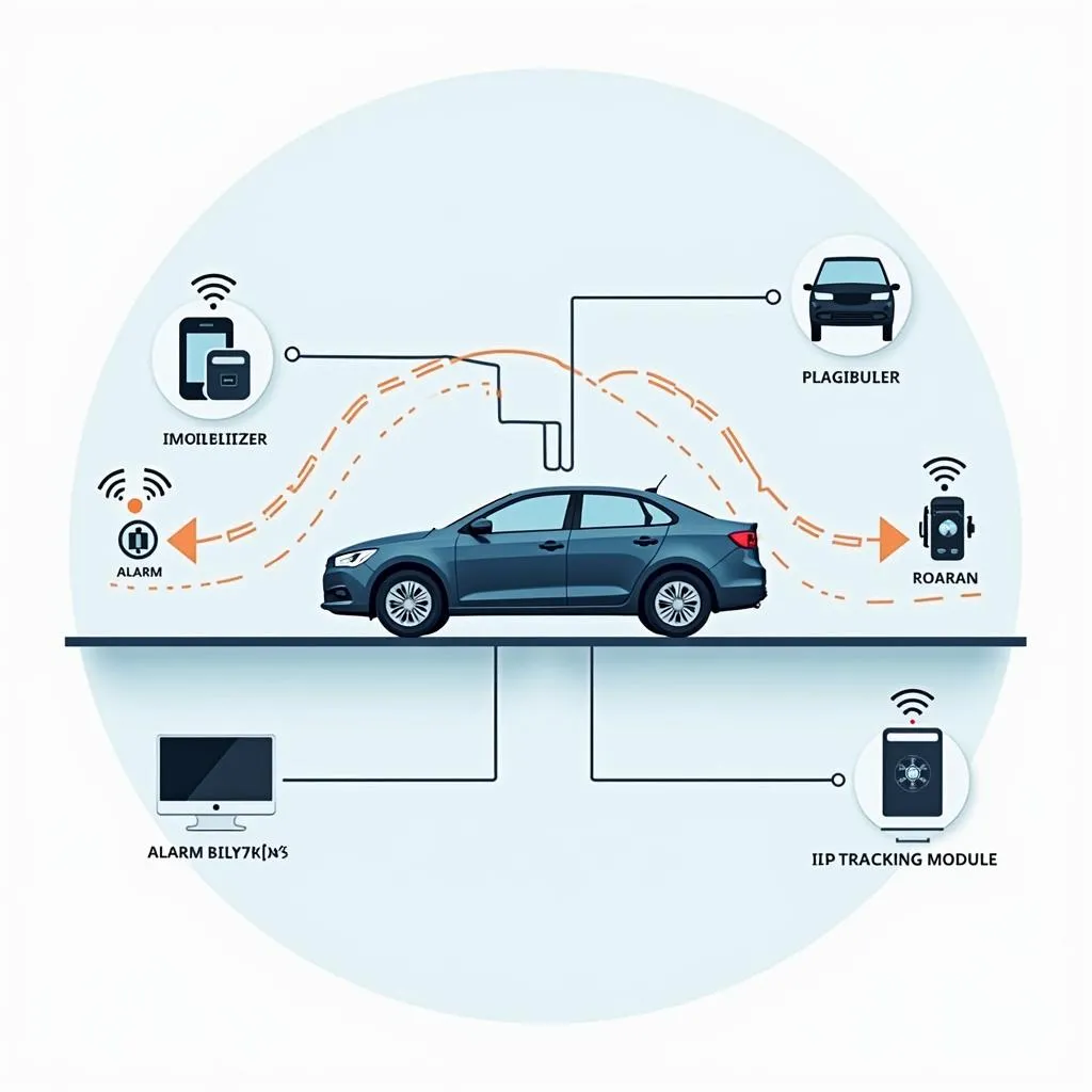 Car anti-theft system components