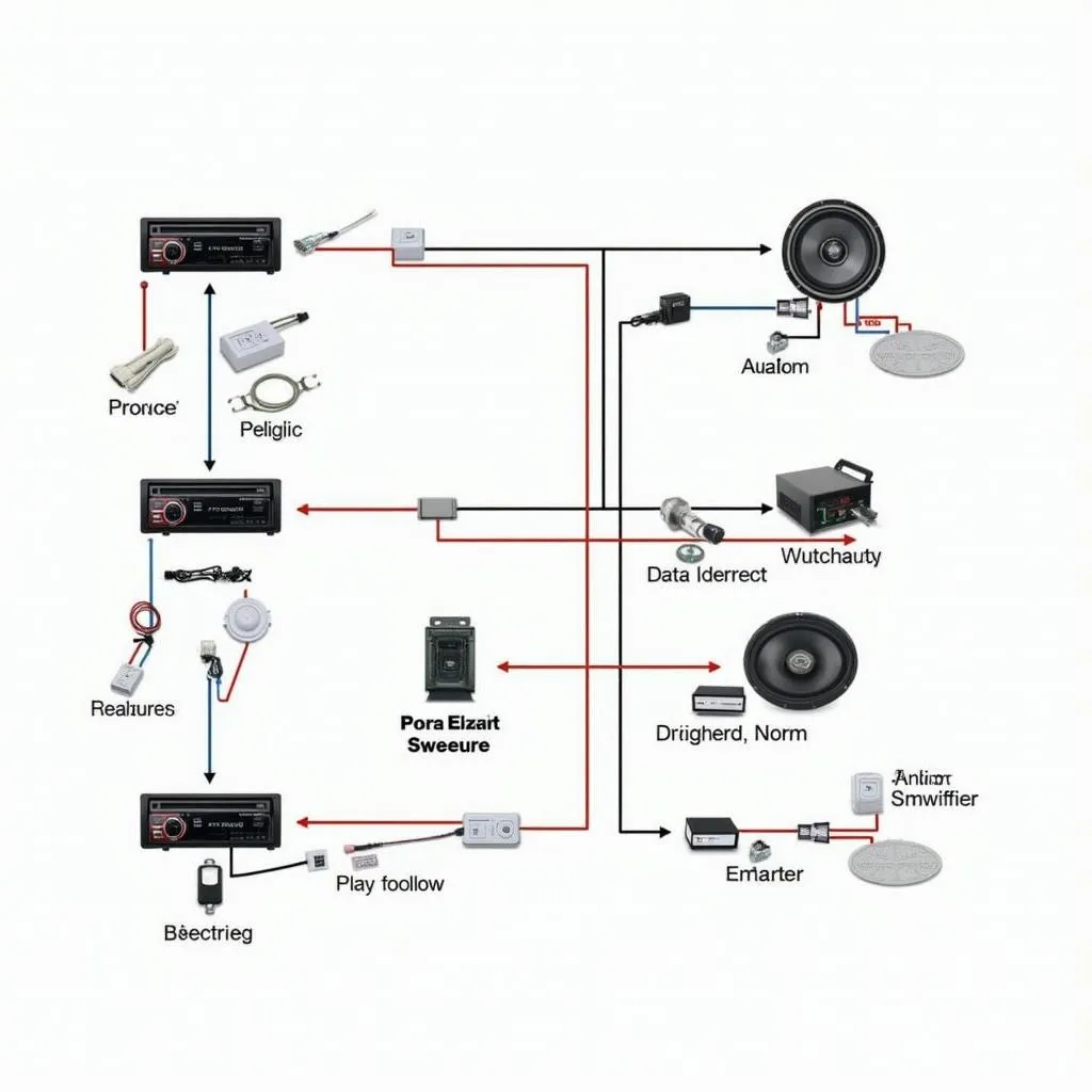 Car audio system components diagram