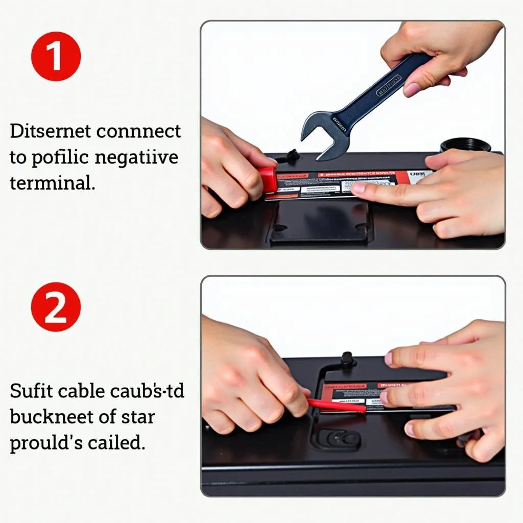 Disconnecting car battery negative terminal