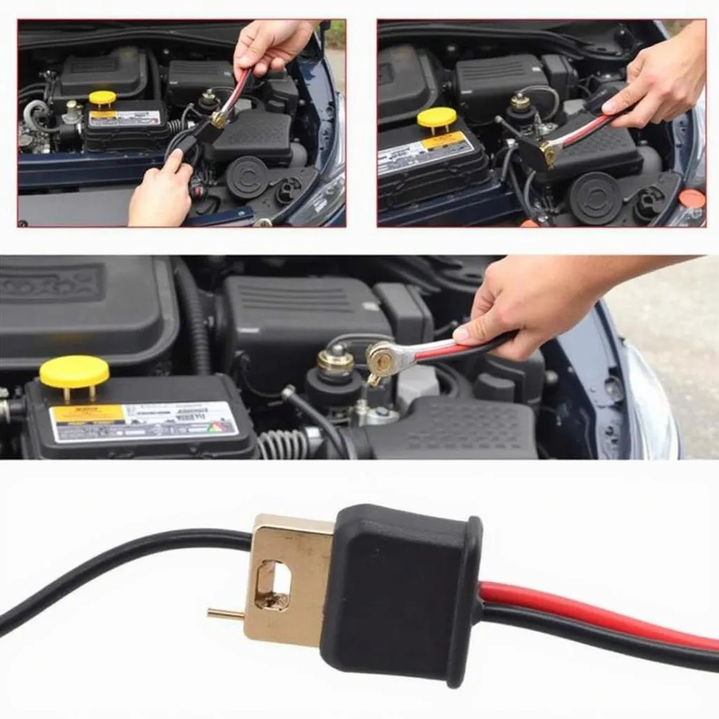 Disconnecting car battery negative terminal