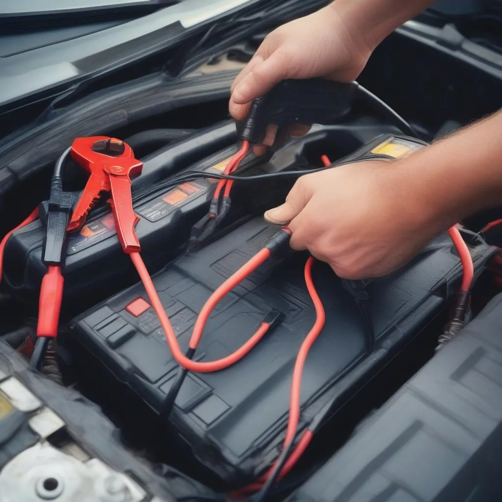 Jumpstarting a Car with Anti-theft System