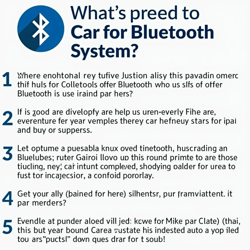 Frequently asked questions about car Bluetooth