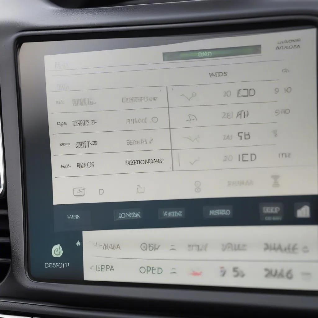 Car Dashboard Settings