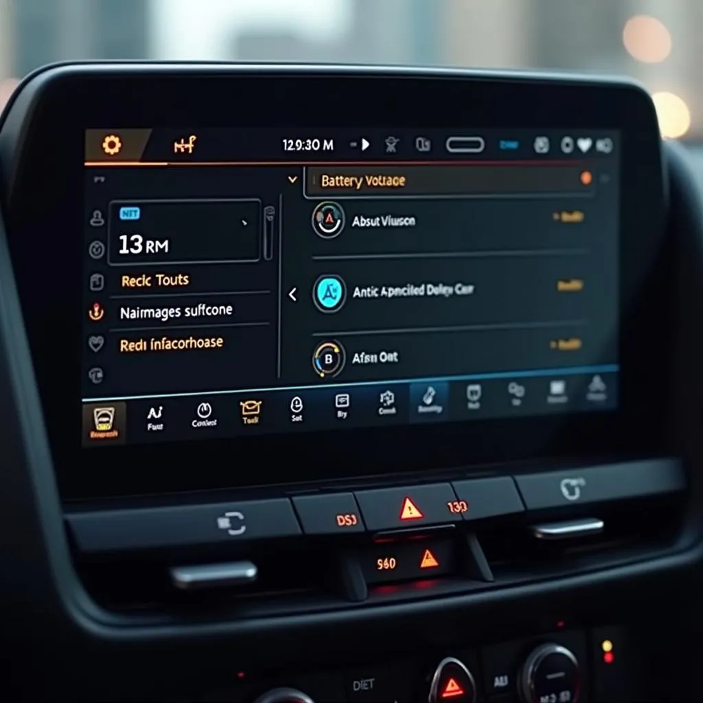 Car diagnostic software interface on a laptop