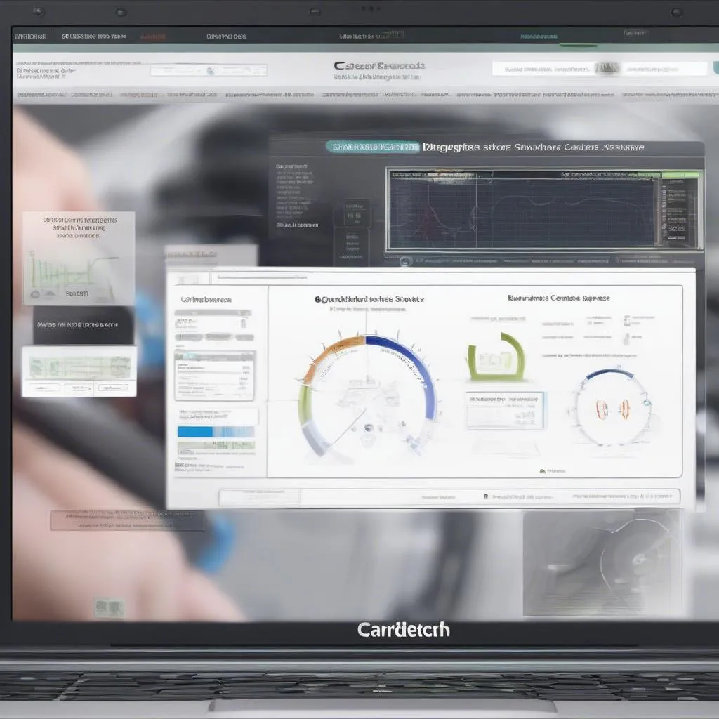 Car Diagnostic Software Interface on Laptop