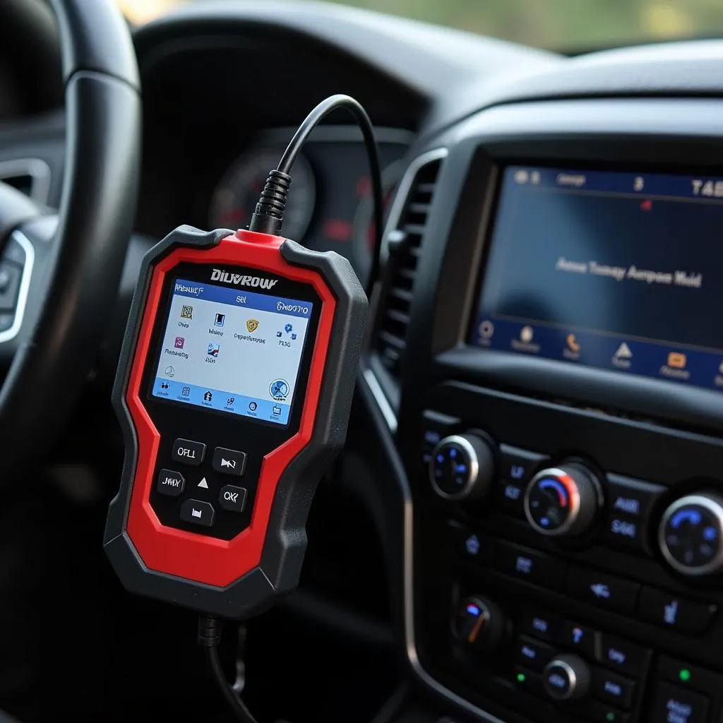 Car diagnostic tool connected to a car's computer system