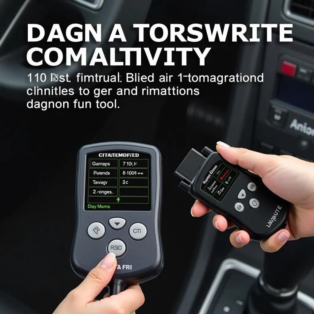 Car Diagnostic Tool Connected to Vehicle