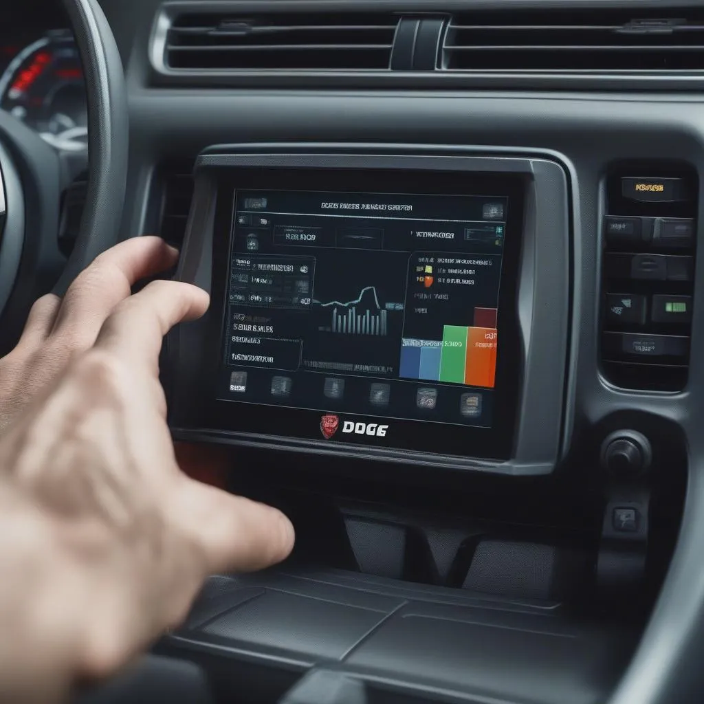 Car Diagnostic Tool Displaying Dashboard