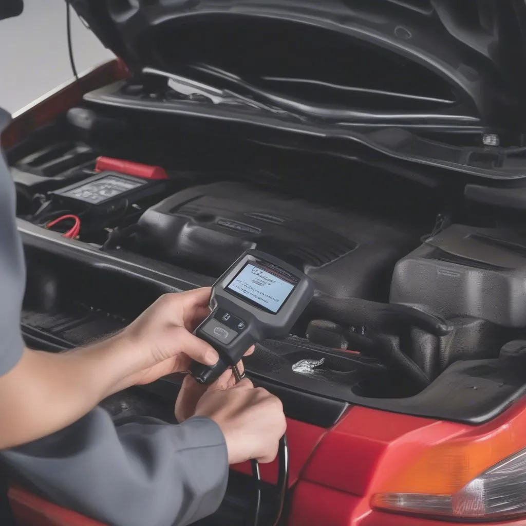 Car Diagnostic Tool in Use