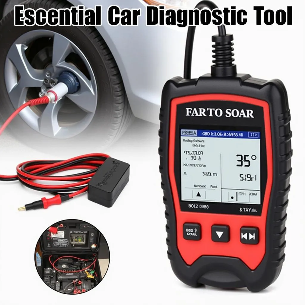 Car diagnostic tools - code reader and multimeter